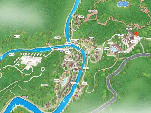 萨迦结合景区手绘地图智慧导览和720全景技术，可以让景区更加“动”起来，为游客提供更加身临其境的导览体验。